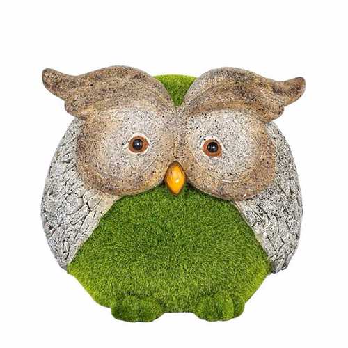 La Hacienda Flocked Owl Garden Ornament Free UK Delivery